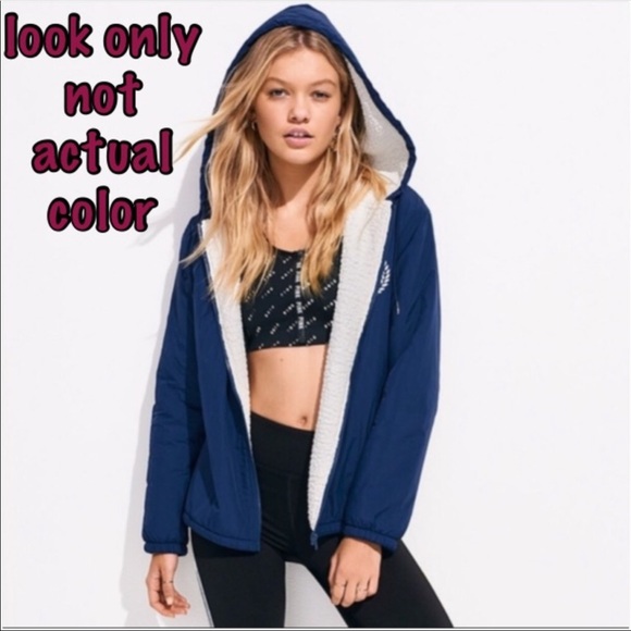 PINK VS Sherpa Lined Anorak Jacket - Picture 3 of 3